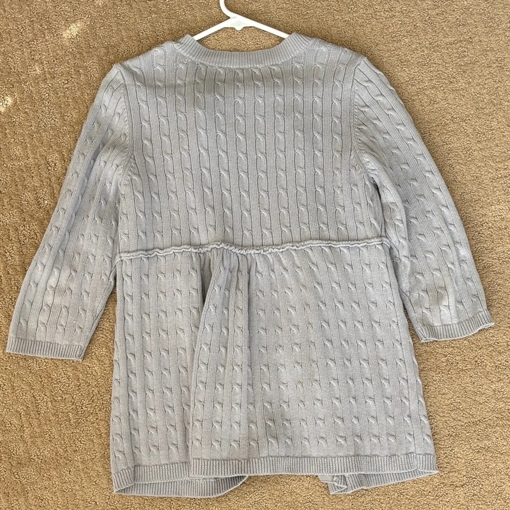 LOFT Light Gray Cable Knit Cardigan
